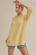 Mandie Sweater - Textured Knit, Boxy Silhouette, Ribbed Hem and Sleeves, Scoop Neck, Long Sleeve - Minihomy