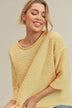 Mandie Sweater - Textured Knit, Boxy Silhouette, Ribbed Hem and Sleeves, Scoop Neck, Long Sleeve - Minihomy