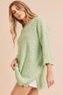 Mandie Sweater - Textured Knit, Boxy Silhouette, Ribbed Hem and Sleeves, Scoop Neck, Long Sleeve - Minihomy
