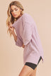 Mandie Sweater - Textured Knit, Boxy Silhouette, Ribbed Hem and Sleeves, Scoop Neck, Long Sleeve - Minihomy