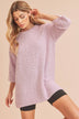Mandie Sweater - Textured Knit, Boxy Silhouette, Ribbed Hem and Sleeves, Scoop Neck, Long Sleeve - Minihomy