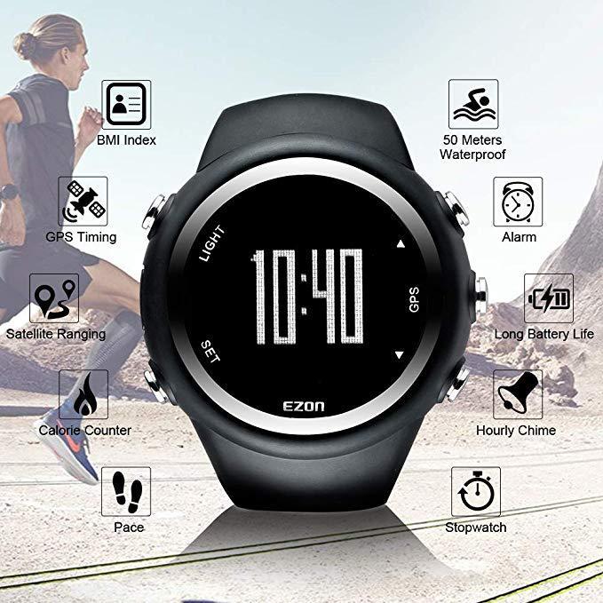 GPS Sports Watch: Waterproof, Pedometer, Distance & Pace Tracker
