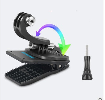 GoPro Backpack Clip Mount: 360° Rotation, Action Camera Accessory