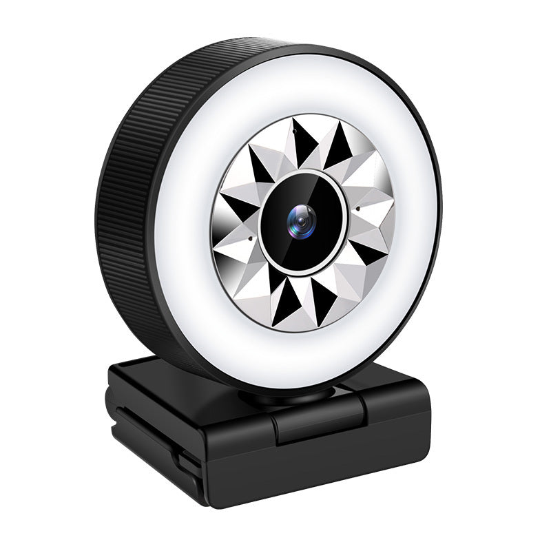 1080p Webcam with Fill Light - USB PC Camera for Video Conferencing