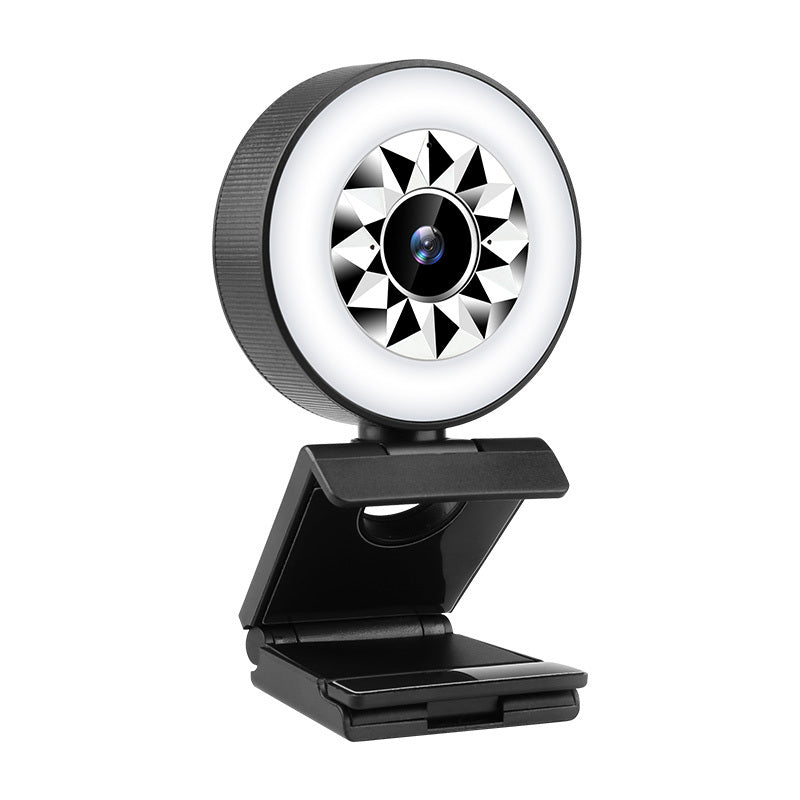 1080p Webcam with Fill Light - USB PC Camera for Video Conferencing