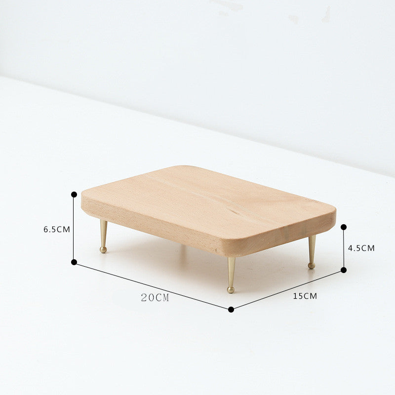 Walnut Wood Office Desk Organizer: Storage Rack & File Holder