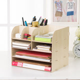 Wooden Office Desk Organizer with Storage Box