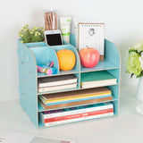 Wooden Office Desk Organizer with Storage Box