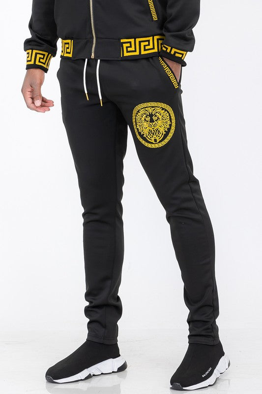 Black and Gold Detail Track Pants - Minihomy