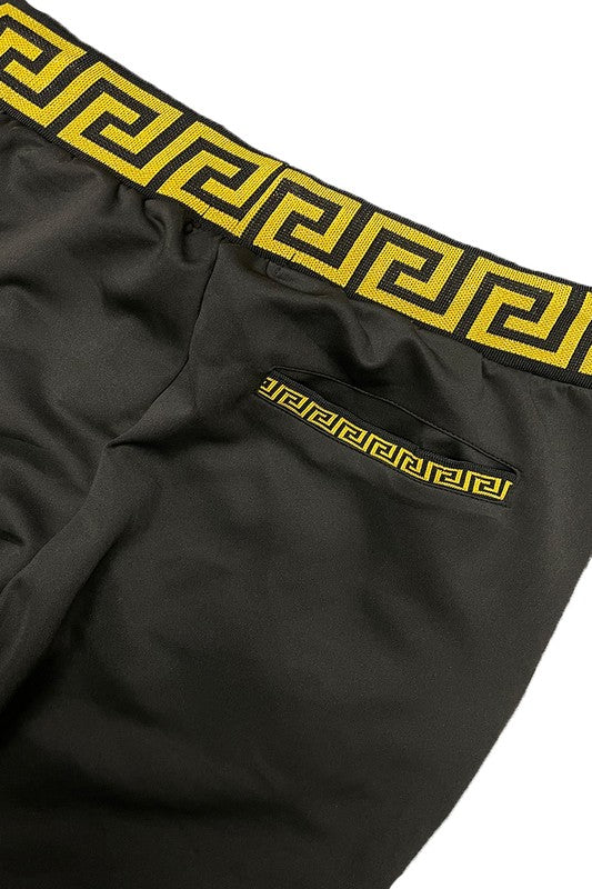 Black and Gold Detail Track Pants - Minihomy