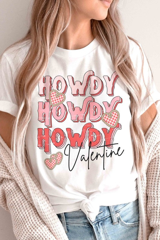 HOWDY VALENTINE Graphic T-Shirt - Minihomy
