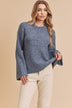 Harlie Sweater - Cozy Knit with Edgy Cutout Shoulder, Relaxed Fit, Thick Ribbed Trim - Minihomy