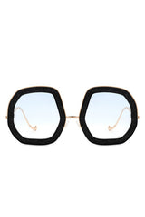 Women Round Geometric Glitter Fashion Sunglasses
