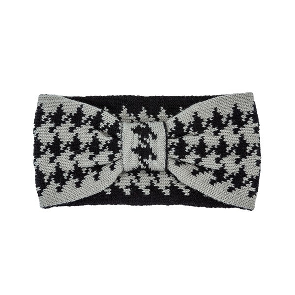 Houndstooth Bow Headband - Minihomy