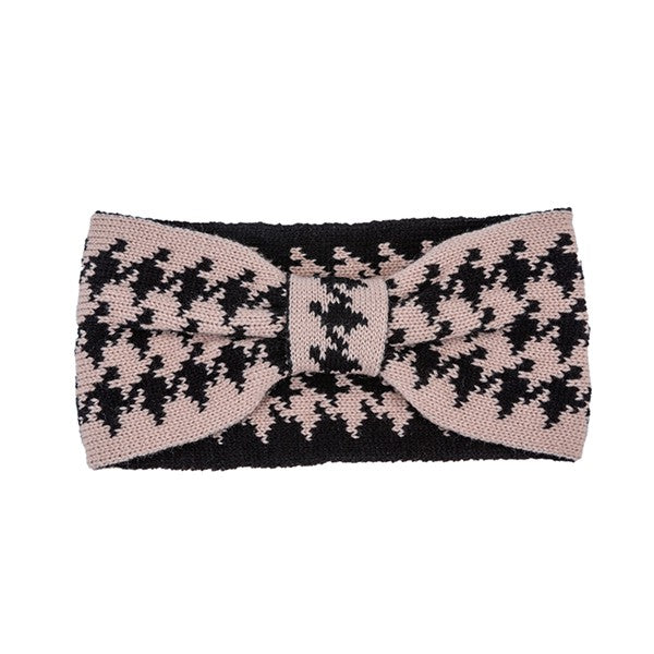 Houndstooth Bow Headband - Minihomy