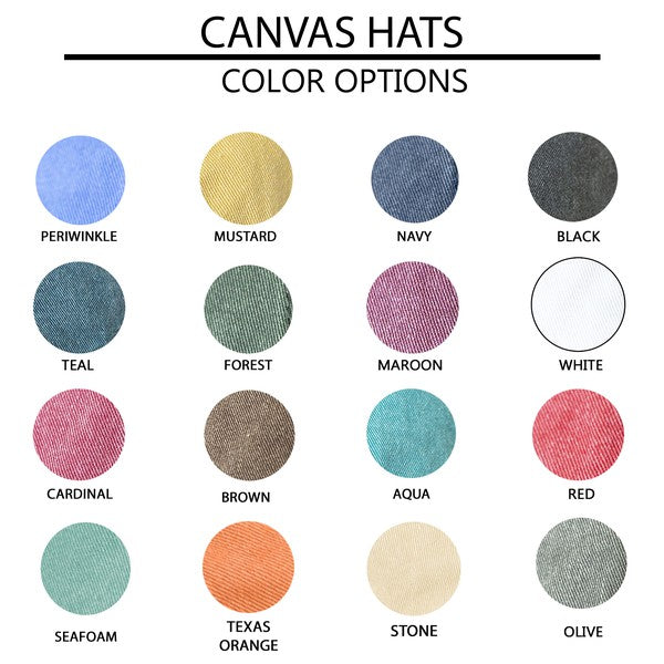 Embroidered Merry And Bright Cursive Canvas Hat - Minihomy