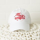 Embroidered Whimsical Tis The Season Canvas Hat - Minihomy