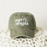 Embroidered Whimsical Merry Mama Canvas Hat - Minihomy