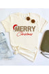 Plus Size Merry Christmas Graphic T-Shirt / Tee - Festive Holiday Top - Minihomy