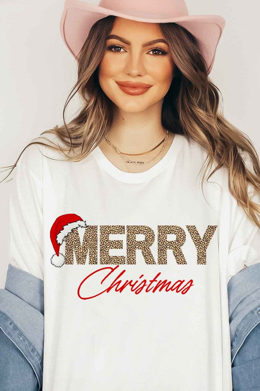 Plus Size Merry Christmas Graphic T-Shirt / Tee - Festive Holiday Top - Minihomy