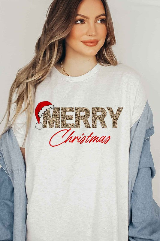Plus Size Merry Christmas Graphic T-Shirt / Tee - Festive Holiday Top - Minihomy
