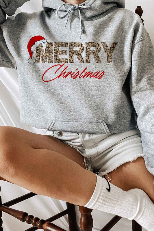 Plus Size Merry Christmas Hoodie for Women - Festive Holiday Sweater - Minihomy