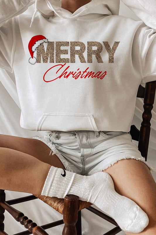 Plus Size Merry Christmas Hoodie for Women - Festive Holiday Sweater - Minihomy