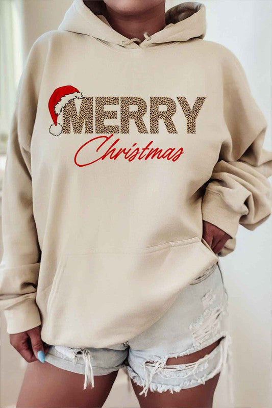 Plus Size Merry Christmas Hoodie for Women - Festive Holiday Sweater - Minihomy