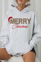 Plus Size Merry Christmas Hoodie for Women - Festive Holiday Sweater - Minihomy