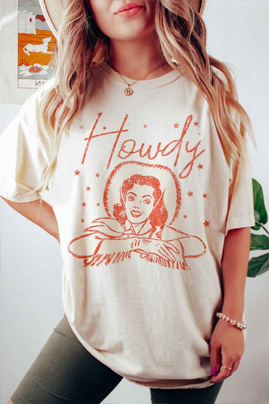 Howdy Cowgirl Graphic Tee - Women's Western T-Shirt, Casual Short Sleeve Top - Minihomy