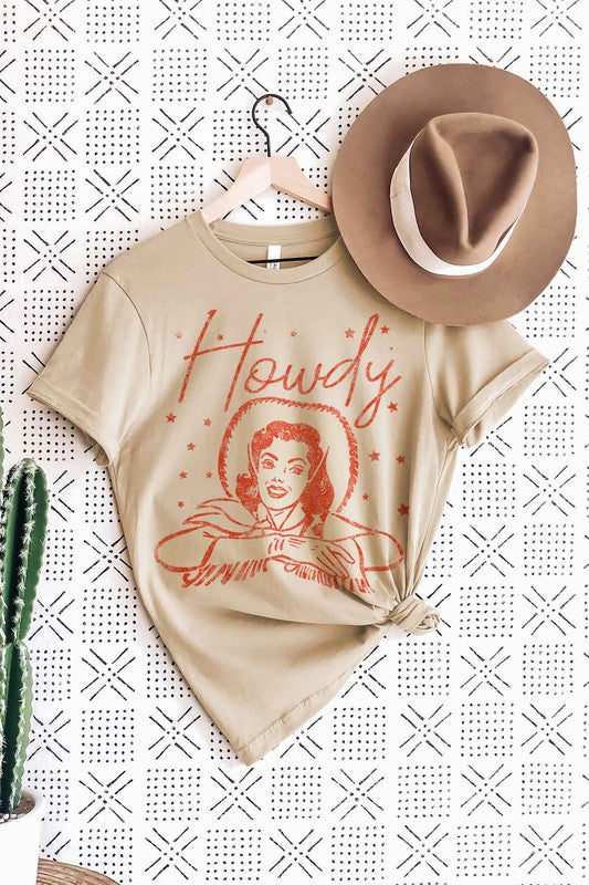 Plus Size Howdy Cowgirl Graphic Tee - T-Shirt - Minihomy