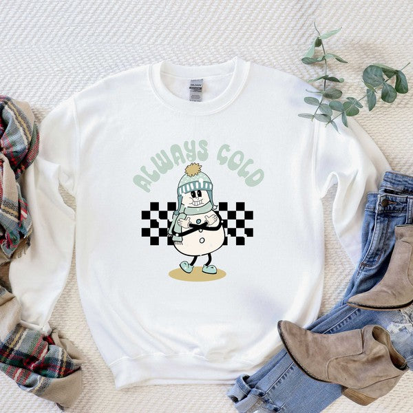 Always Cold Snowman Graphic Sweatshirt - Minihomy