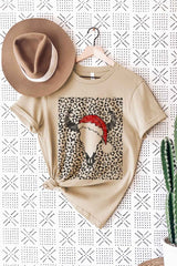 Cattle Christmas T-Shirt Plus Size - Festive Holiday Graphic Tee for Women - Minihomy