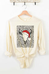 Cattle Christmas Long Sleeve T-Shirt - Festive Graphic Sweatshirt - Minihomy