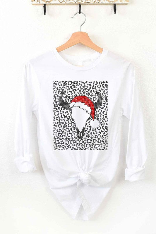 Cattle Christmas Long Sleeve T-Shirt - Festive Graphic Sweatshirt - Minihomy