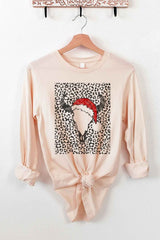 Cattle Christmas Long Sleeve T-Shirt - Festive Graphic Sweatshirt - Minihomy