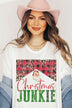 Plus Size Christmas Junkie Graphic Tee - Holiday T-Shirt for Women - Minihomy