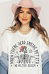 Christmas Skeleton Graphic Plus Size Tee - Women's Holiday T-Shirt - Minihomy