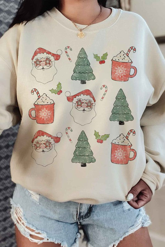 Plus Size Christmas Graphic Sweatshirt - Festive Holiday Tops - Minihomy