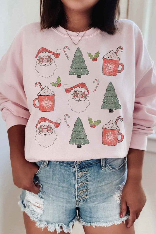 Plus Size Christmas Graphic Sweatshirt - Festive Holiday Tops - Minihomy