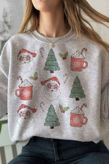 Plus Size Christmas Graphic Sweatshirt - Festive Holiday Tops - Minihomy