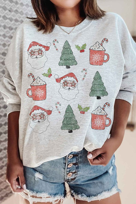Plus Size Christmas Graphic Sweatshirt - Festive Holiday Tops - Minihomy