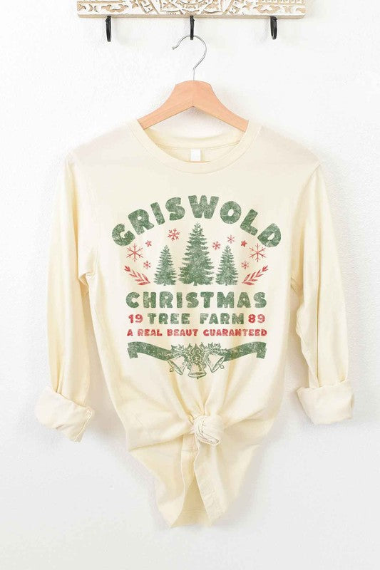 Christmas Tree Farm Long Sleeve T-Shirt for Holiday Celebrations - Minihomy