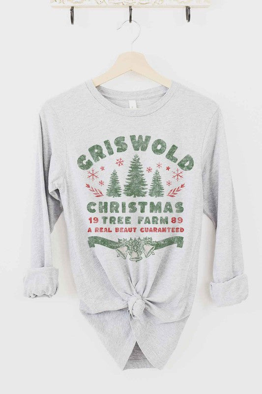 Christmas Tree Farm Long Sleeve T-Shirt for Holiday Celebrations - Minihomy