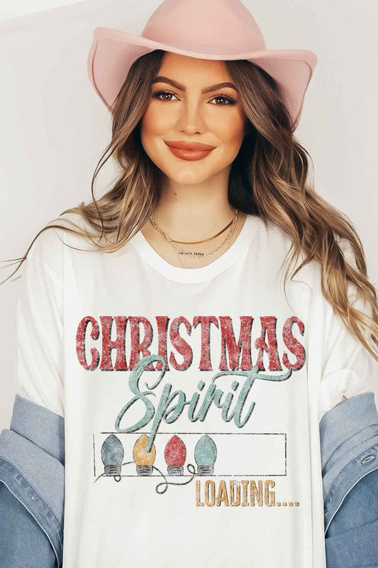 Loading Christmas Spirit Graphic Tee - Festive Holiday T-Shirt - Minihomy