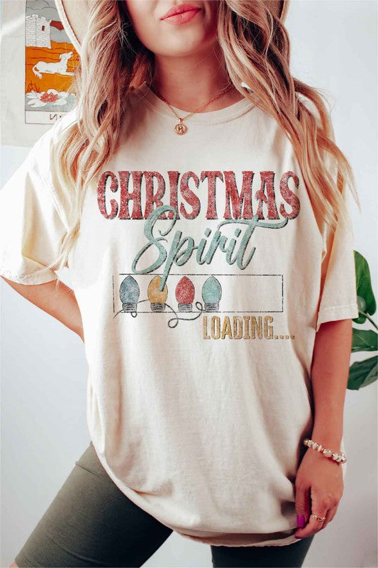 Loading Christmas Spirit Graphic Tee - Festive Holiday T-Shirt - Minihomy