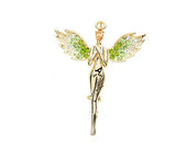 Diamond Angel Wing Necklace: Dainty Sterling Silver Pendant