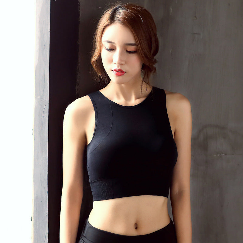 Women Breathable Mesh Sports Bras Shockproof Padded Athletic Gym Running Bra