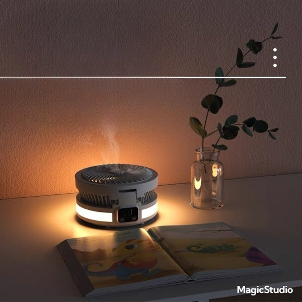 Portable Rechargeable Desk Fan: Folding, Wall-Mountable, & Small