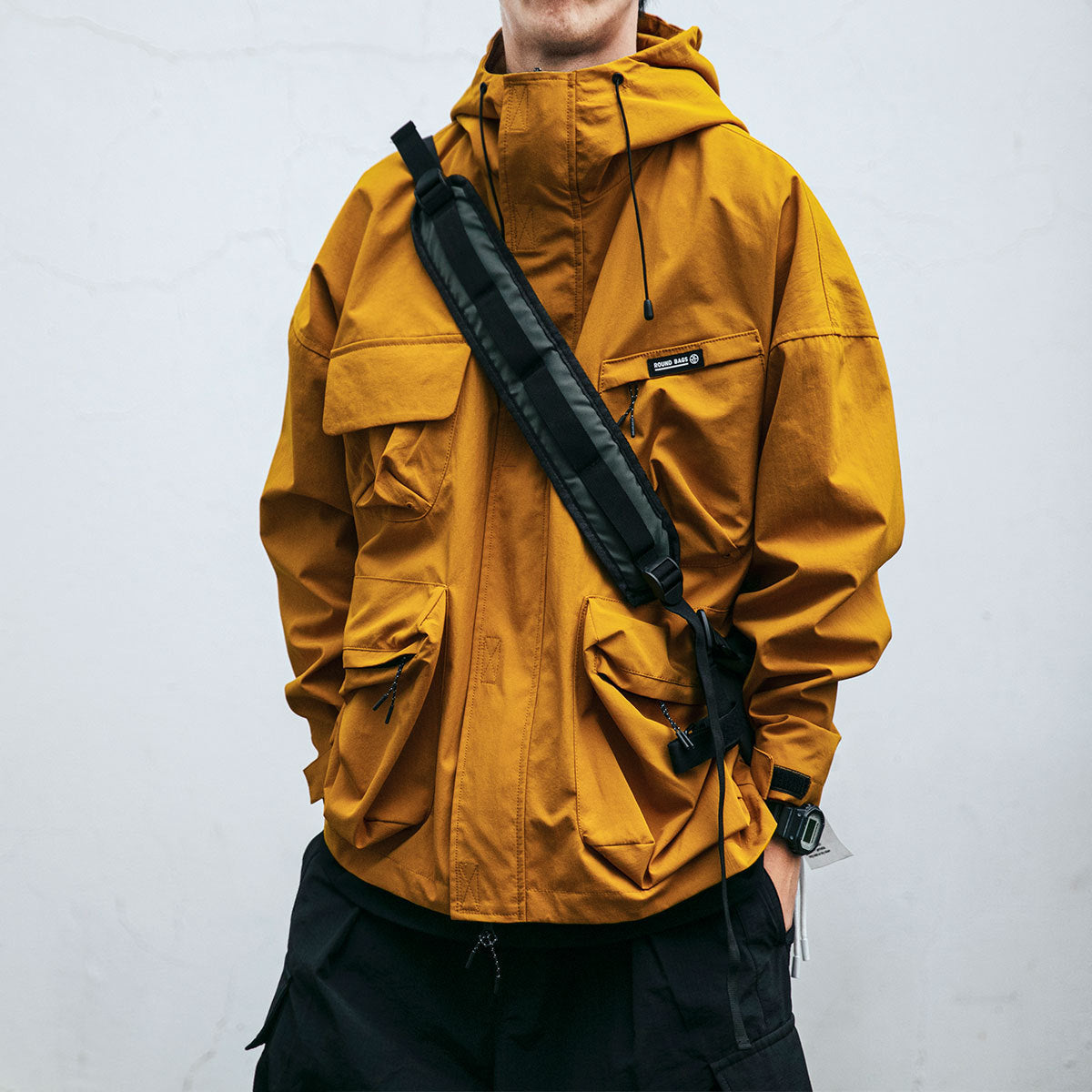Men's Hooded Windproof Jacket: Loose Fit, 3D Pockets